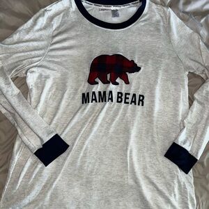 Mama Bear Long Sleeve PJ Shirt XL‎